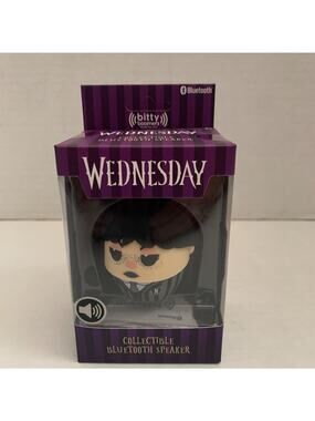 Bitty Boomers Wednesday Addams 2 Inch Collectible Bluetooth Speaker Family New